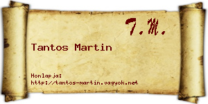 Tantos Martin névjegykártya