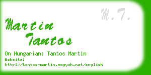 martin tantos business card